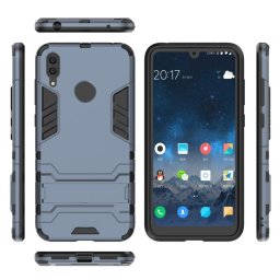 Хибриден гръб със стойка за Huawei Y7 2019 - стоманено син