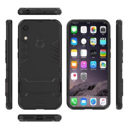Хибриден гръб със стойка за Huawei Y6 2019 - черен