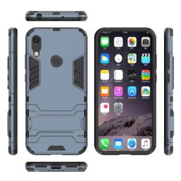 Хибриден гръб със стойка за Huawei Y6 2019 - стоманено син
