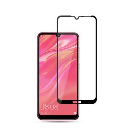 Удароустойчив стъклен протектор покриващ целия екран марка MOCOLO за Huawei Y7 2019 - цвят черен