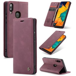 Калъф страничен flip марка CASEME за Samsung Galaxy A40 – винено червен