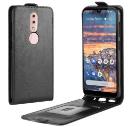 Кожен калъф flip за Nokia 4.2 - черен