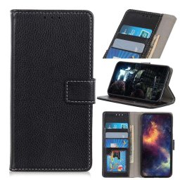 Кожен калъф тип портмоне за Nokia 3.2 - черен