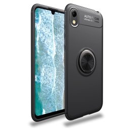 Силиконов гръб със стойка за Huawei Y5 2019 - черен