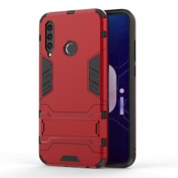 Хибриден гръб със стойка за Honor 20 Lite - червен
