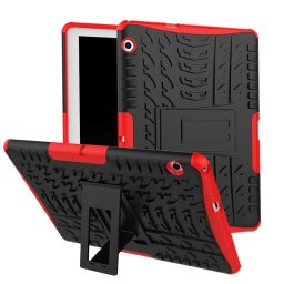 Двупластов гръб със стойка за Huawei MediaPad T3 10 инча - червен