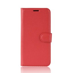 Кожен калъф тип портмоне за Nokia 2.2 - червен