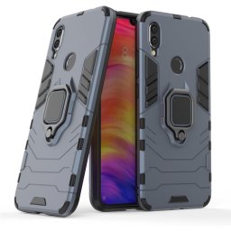 Хибриден гръб със стойка за Xiaomi Redmi Note 7 - стоманено син