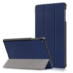 Кожен калъф със сгъващ се капак за Samsung Galaxy Tab A 10.1 2019 - тъмно син