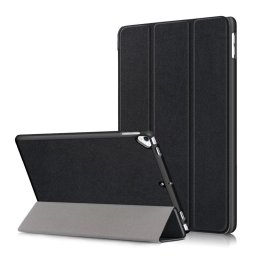 Кожен калъф със сгъващ се капак за iPad 10.2 2019 - черен