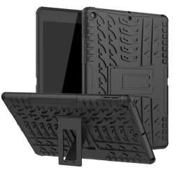 Двупластов гръб със стойка за iPad 10.2 2019 - черен
