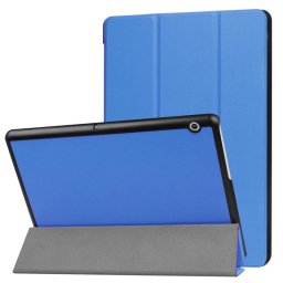 Кожен калъф със сгъващ се капак за Huawei MediaPad T3 10 инча - светло син