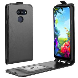 Кожен калъф flip за LG K40s - черен