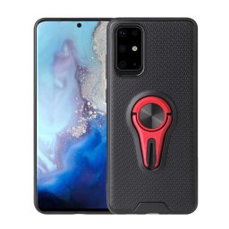 Хибриден гръб със стойка тип пръстен за Samsung Galaxy S20+ - червен