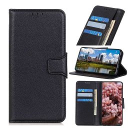 Кожен калъф тип портмоне за Samsung Galaxy Note 10 Lite - черен