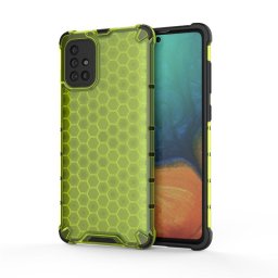 Хибриден гръб с ромбоидна шарка за Samsung Galaxy A71 - зелен