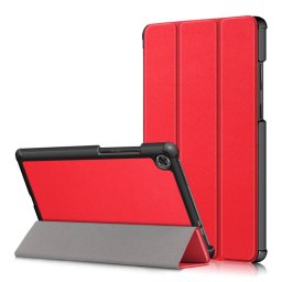 Кожен калъф със сгъващ се капак за Lenovo Tab M8 - червен