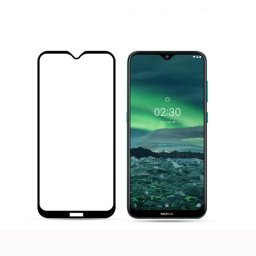 Удароустойчив стъклен протектор за екран марка AMORUS за Nokia 2.3 - цвят черен