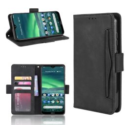 Кожен калъф тип портмоне с магнитно закопчаване за Nokia 2.3 - черен