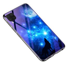 Силиконов кейс със стъклен гръб за Huawei P40 Lite - звезди