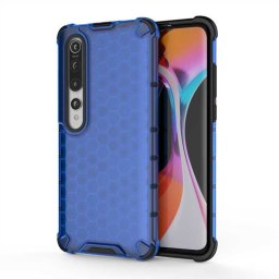 Хибриден гръб с ромбоидна шарка за Xiaomi Mi 10 - син