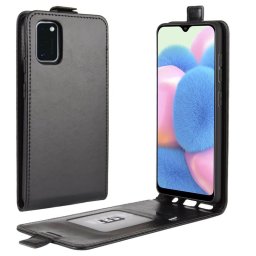 Кожен калъф flip за Samsung Galaxy A41 - черен