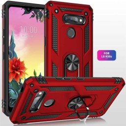 Хибриден гръб със стойка за LG K50s - червен