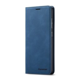 Кожен калъф тип портмоне марка FORWENW за Samsung Galaxy A51 - син