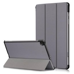 Кожен калъф със сгъващ се капак за Samsung Galaxy Tab S6 Lite - сив