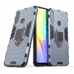 Хибриден гръб със стойка за Huawei Y6p - стоманено син