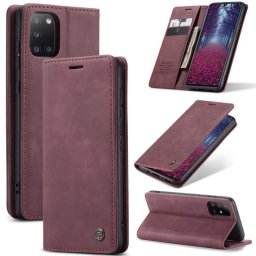 Калъф страничен flip марка CASEME за Samsung Galaxy A31 – винено червен