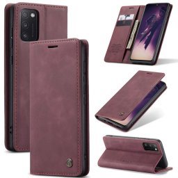 Калъф страничен flip марка CASEME за Samsung Galaxy A41 – винено червен