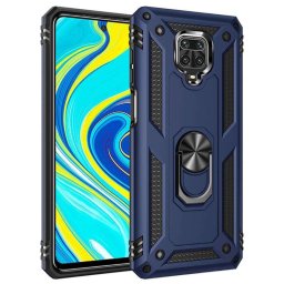 Хибриден гръб със стойка за Xiaomi Redmi Note 9 Pro - тъмно син