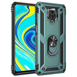 Хибриден гръб със стойка за Xiaomi Redmi Note 9 Pro - зелен