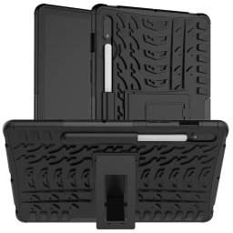 Двупластов гръб със стойка за Samsung Galaxy Tab S7/S8 - черен