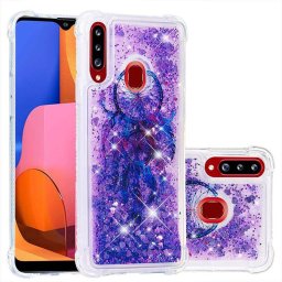 Силиконов гръб с течност с брокат за Samsung Galaxy A20s - dreamcatcher