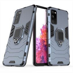 Хибриден гръб със стойка за Samsung Galaxy S20 FE - стоманено син