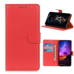 Кожен калъф тип портмоне за Nokia 3.4 - червен
