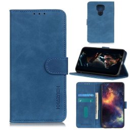 Калъф тип портмоне марка KHAZNEH за Motorola Moto G9 Play - син