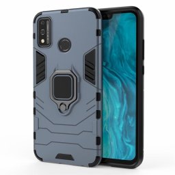 Хибриден гръб със стойка за Honor 9X Lite - стоманено син