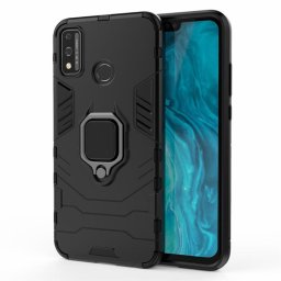 Хибриден гръб със стойка за Honor 9X Lite - черен