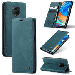 Калъф страничен flip марка CASEME за Xiaomi Redmi Note 9 Pro – тюркоазен