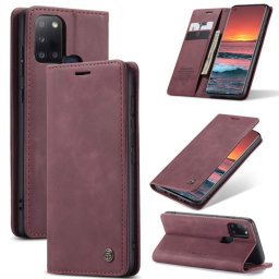 Калъф страничен flip марка CASEME за Samsung Galaxy A21s – винено червен