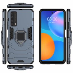 Хибриден гръб със стойка за Huawei P Smart 2021 - стоманено син
