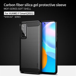 Силиконов гръб Rugged Armor марка MOFI за Huawei P Smart 2021 - черен