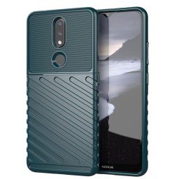Подсилен силиконов гръб за Nokia 2.4 - тъмно зелен