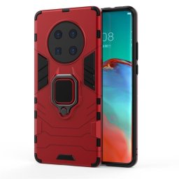 Хибриден гръб със стойка за Huawei Mate 40 Pro - червен