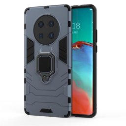Хибриден гръб със стойка за Huawei Mate 40 Pro - стоманено син