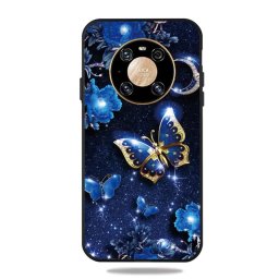Силиконов гръб за Huawei Mate 40 Pro - сини пеперуди