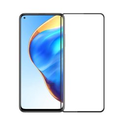 Извит 3D удароустойчив стъклен протектор покриващ целия екран марка MOFI за Xiaomi Mi 10T/10T Pro - цвят черен